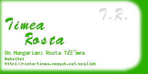 timea rosta business card